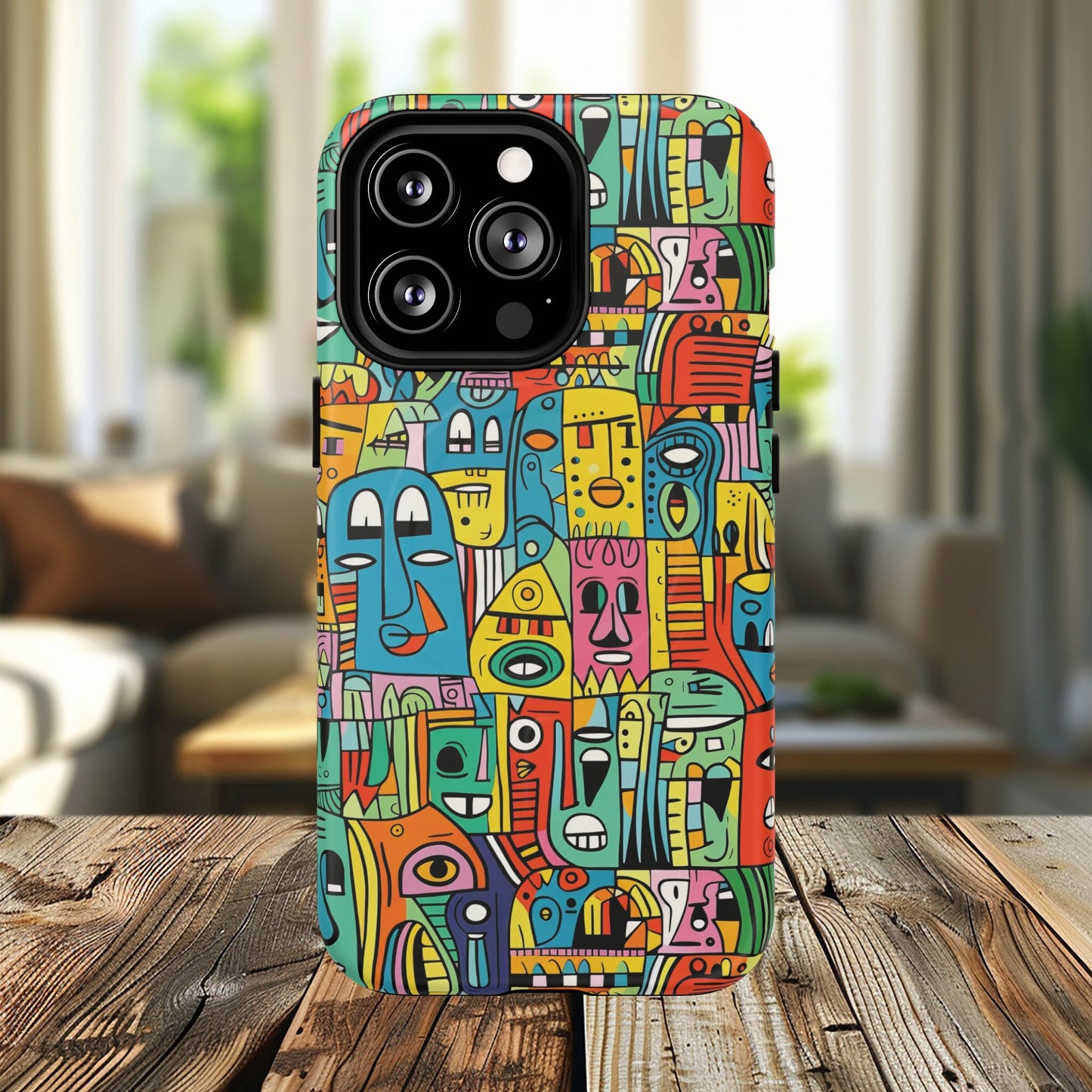Vibrant Art Magnetic Phone Case, Colorful Protector, Unique iPhone Case, Gift for Artists, Trendy Tech Accessory