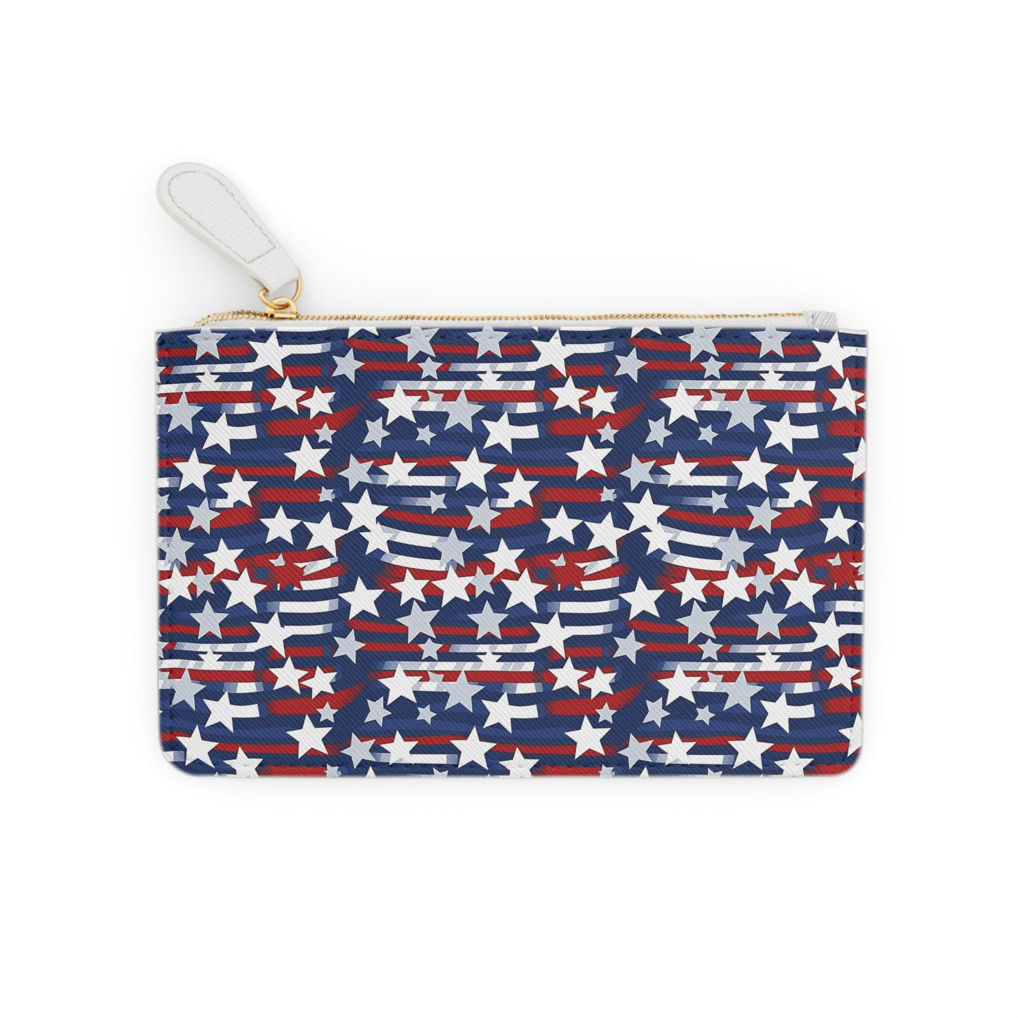 Patriotic Waves Mini Clutch Bag - Star & Stripe Design for Festivals and Celebrations