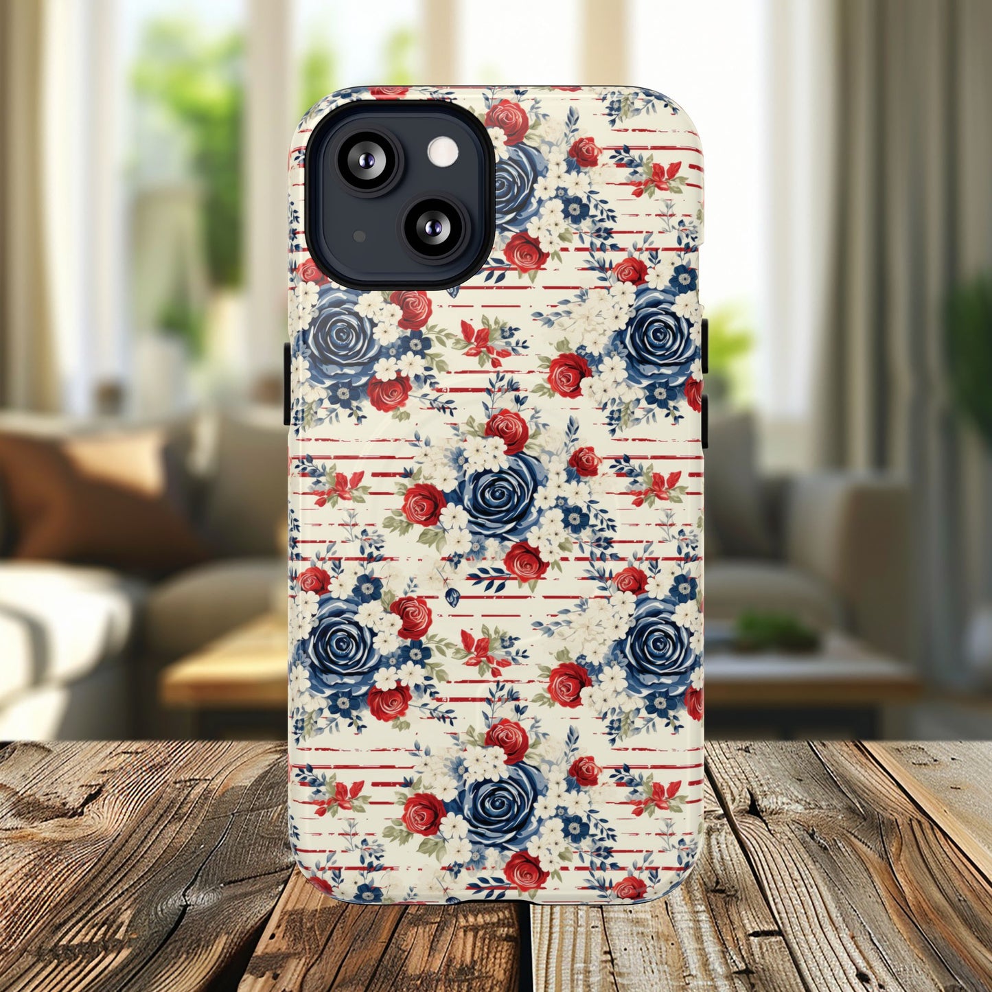 Rose & Glory Tough iPhone Magnetic Case, Vibrant Protective Cover, Stylish Gift for Her, Floral Design, iPhone Accessories, Anniversary Gift
