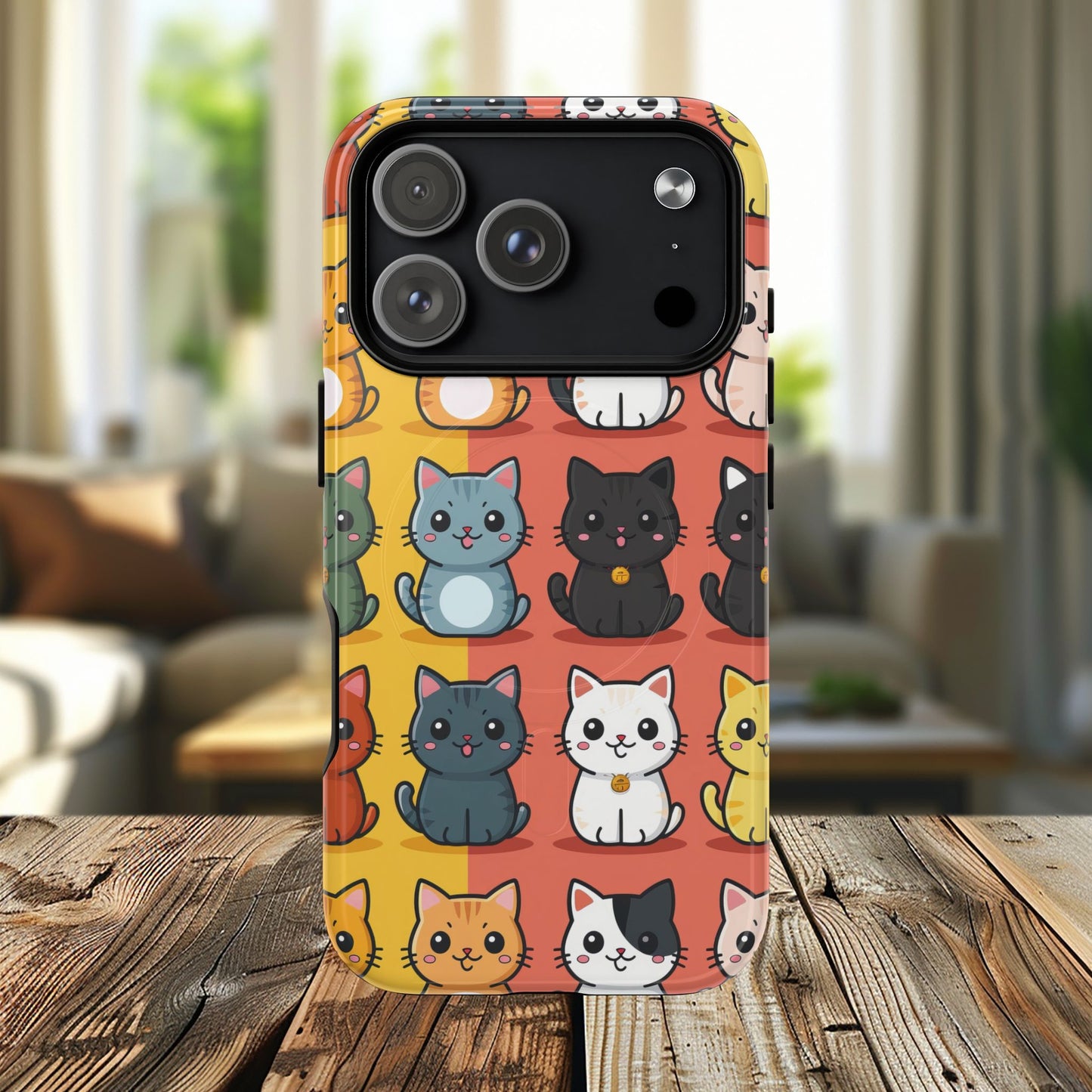 Cute Cat Magnetic Phone Cases for Pet Lovers, Durable Cases, Animal Design, Fun Gift, Unique Accessories