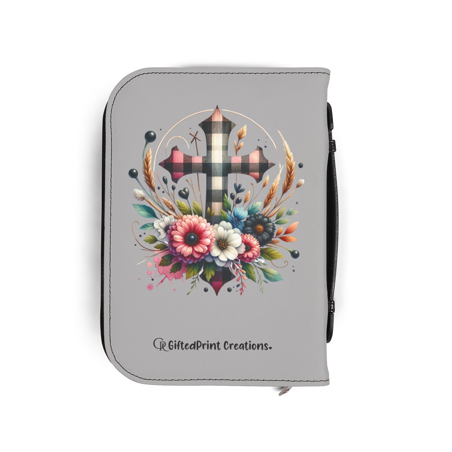 Personalized Floral Cross Bible Cover - Trust in the Lord Design| Baptism | Christening | Anniversary | Birthday Gifts.