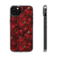 Velvet Petal Noir Floral Petal Clear Impact-Resistant iPhone and Samsung Case.
