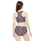 Pink Tropical Bliss Sporty Bikini Set (AOP)