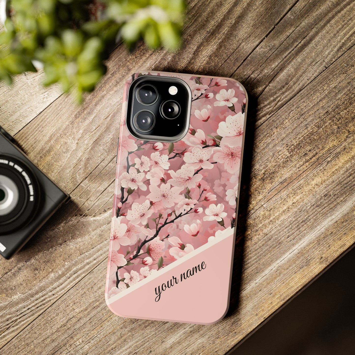 Personalized Cherry Blossom iPhone and Samsung Tough Phone Cases