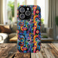 Psychedelic Visions Vibrant Art iPhone and Samsung Phone Case - Stylish Tough Case for Artists & Creatives.
