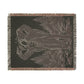 Elephant Illustration Tapestry Woven Blanket