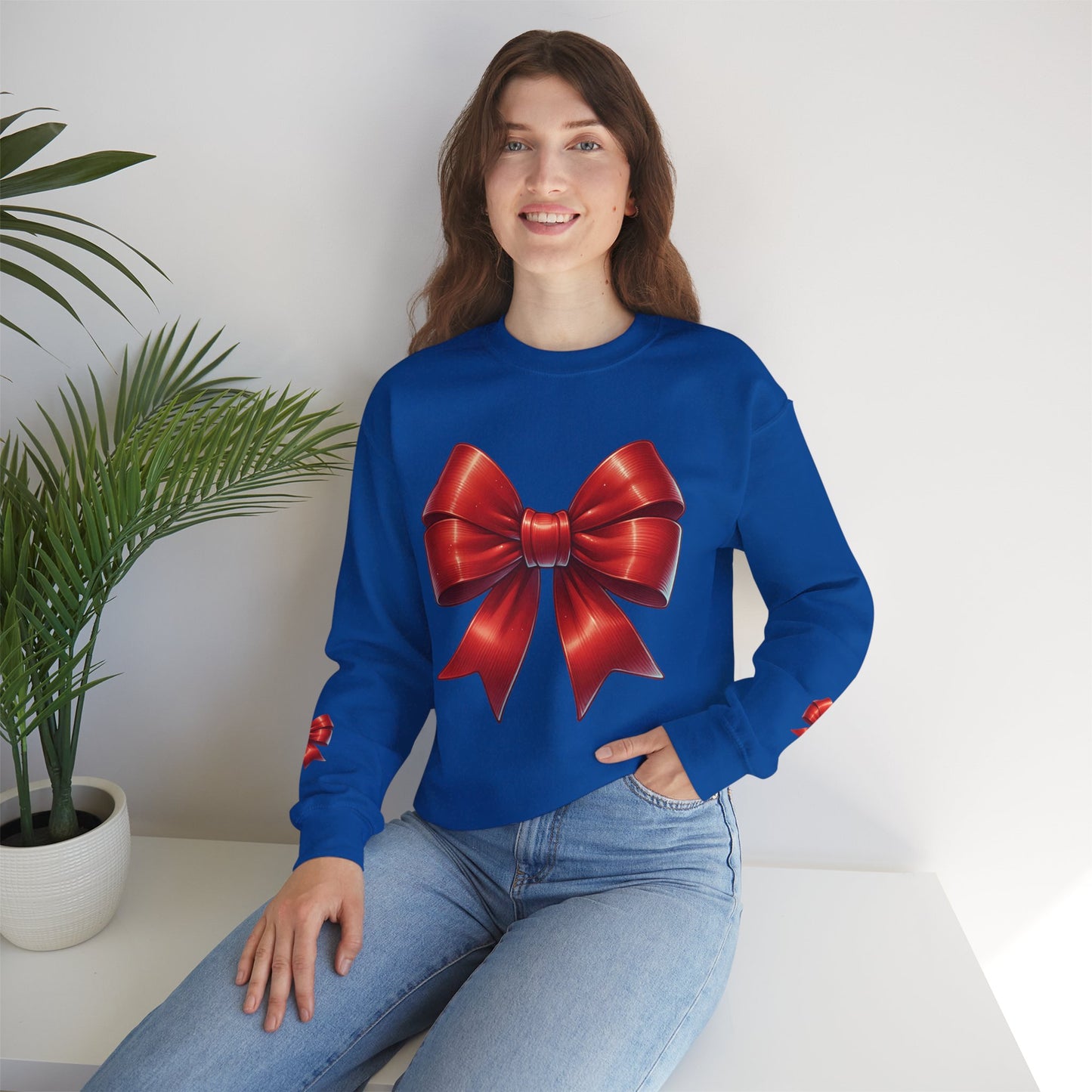 Bow Charm Valentines Unisex Gildan Heavy Blend™ Crewneck Sweatshirt