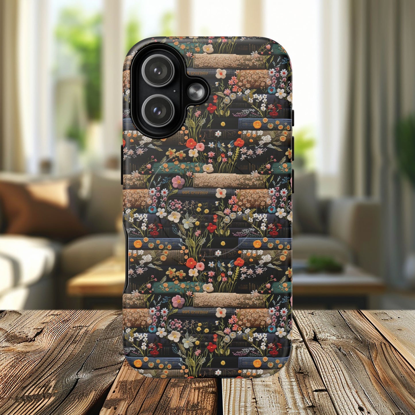 Floral Library Dreams Tough iPhone Magnetic Cases, Stylish Protective Cover, Customizable Gift for Nature Lovers, Festive Accessory for iPhone