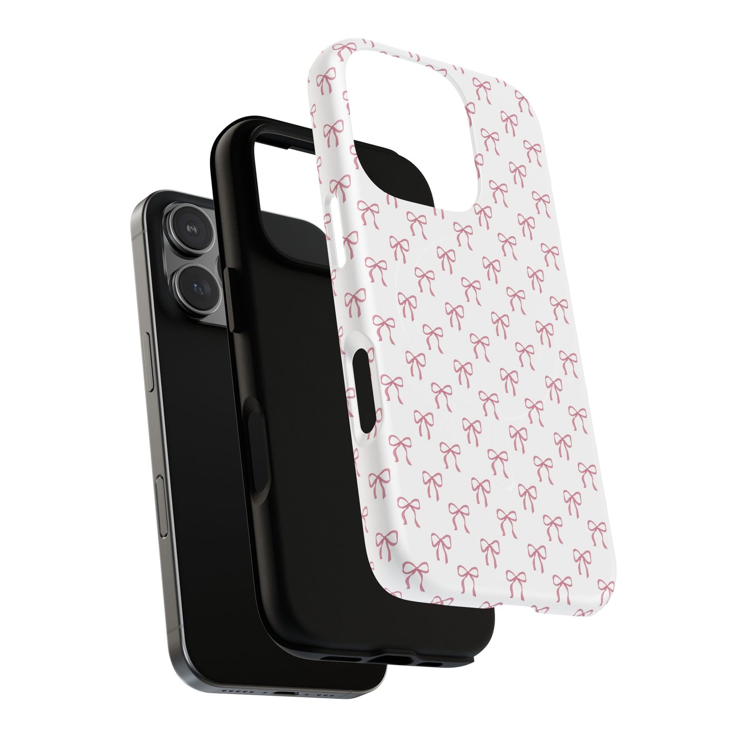 Blush Coquette Bow Bliss Magnetic iPhone Cases, Gift for Her, Cute iPhone Accessories, Fun Personalized Cases, Stylish Tech Gifts, Birthday Present