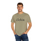 Embroidery 'ELOHIM, GENESIS 1:1' - Faith-Based Unisex Garment-Dyed Comfort Colors T-shirt, Faith Gift Tee, Religious Tee, Embroidery Tee.