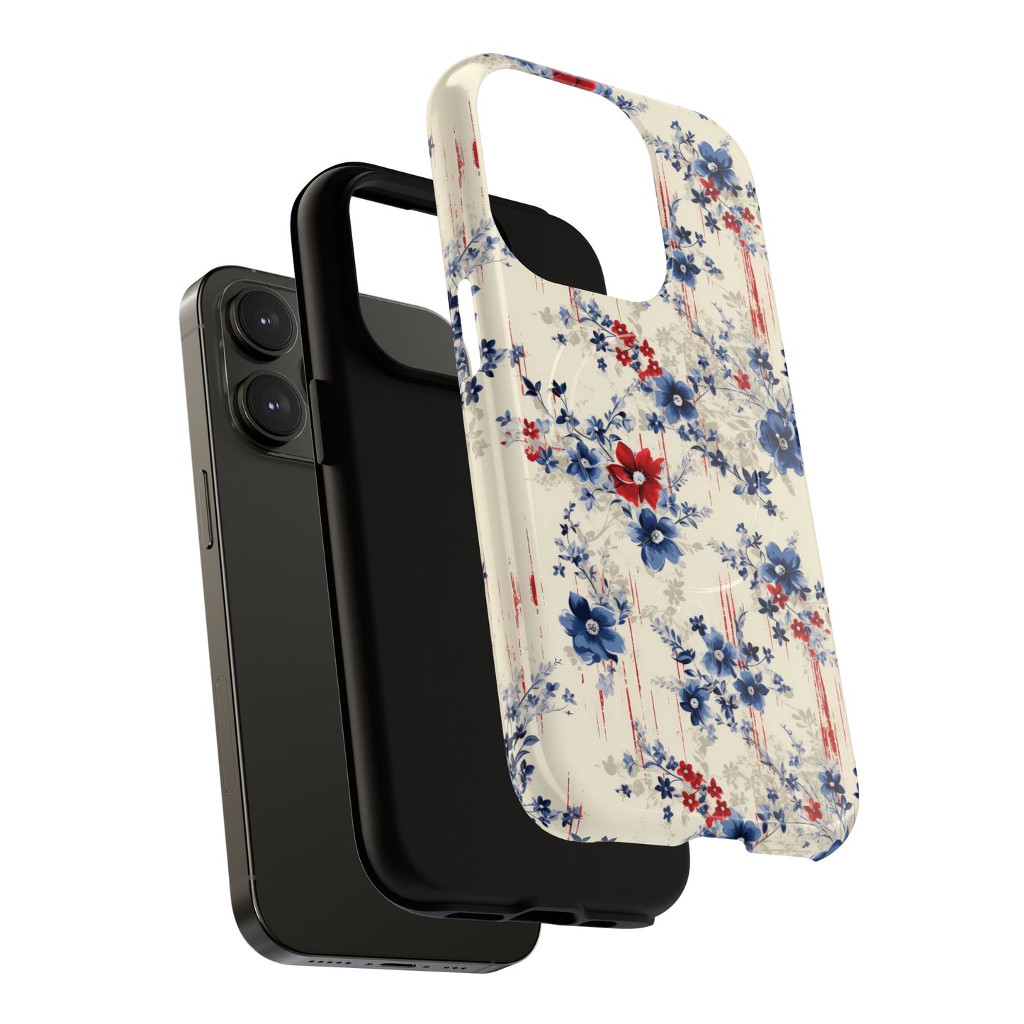 Americana Blossom Drift Tough Magnetic iPhone Case - Durable, Chic, Personalized for Floral Lovers, Gift for Her, Spring Style, iPhone Accessories