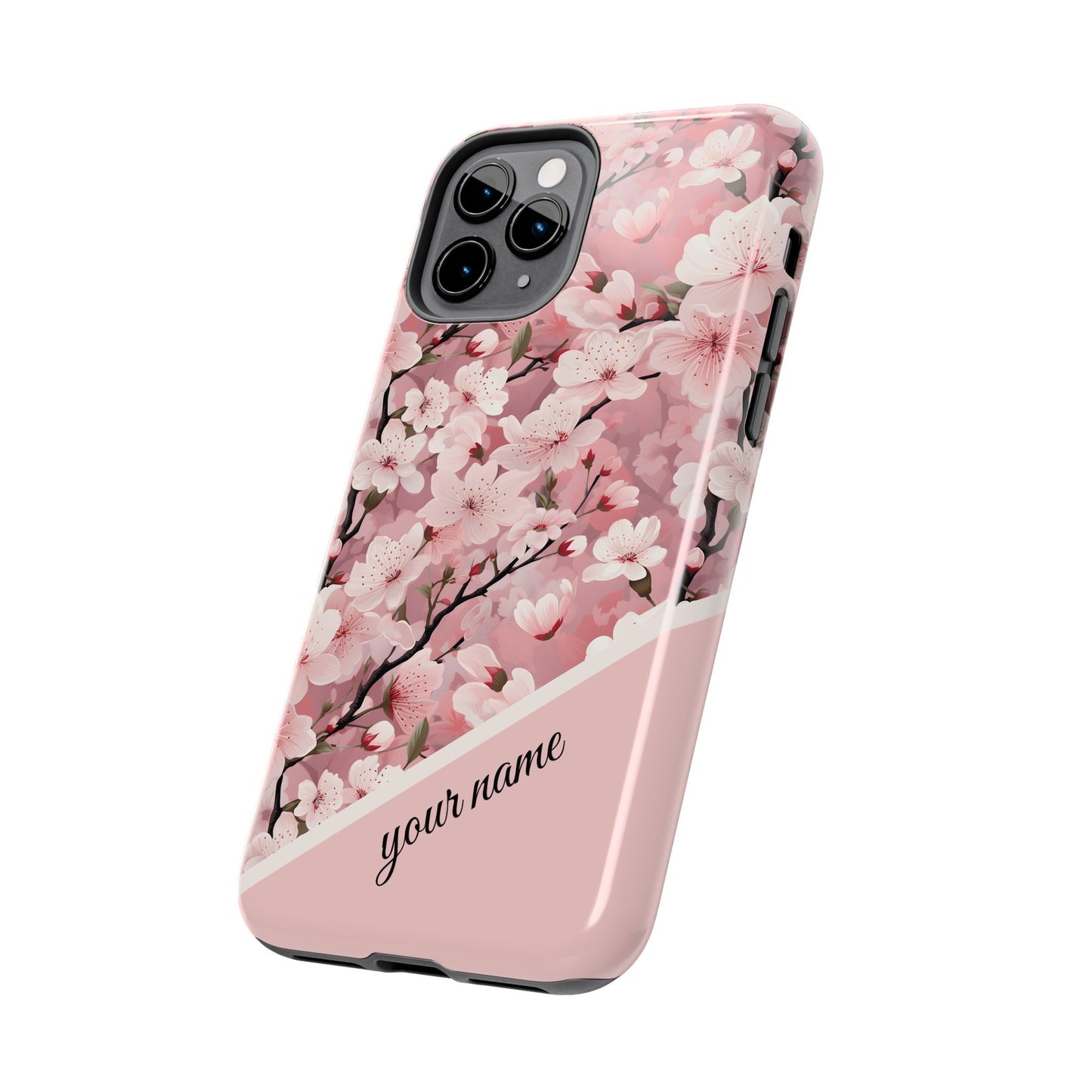 Personalized Cherry Blossom iPhone and Samsung Tough Phone Cases