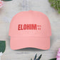 Classic Embroidery Dad Cap with 'ELOHIM, GENESIS 1:1' - Faith-Based Hat, Casual Wear, Gift for Dad, Christian Accessory, Summer Fashion