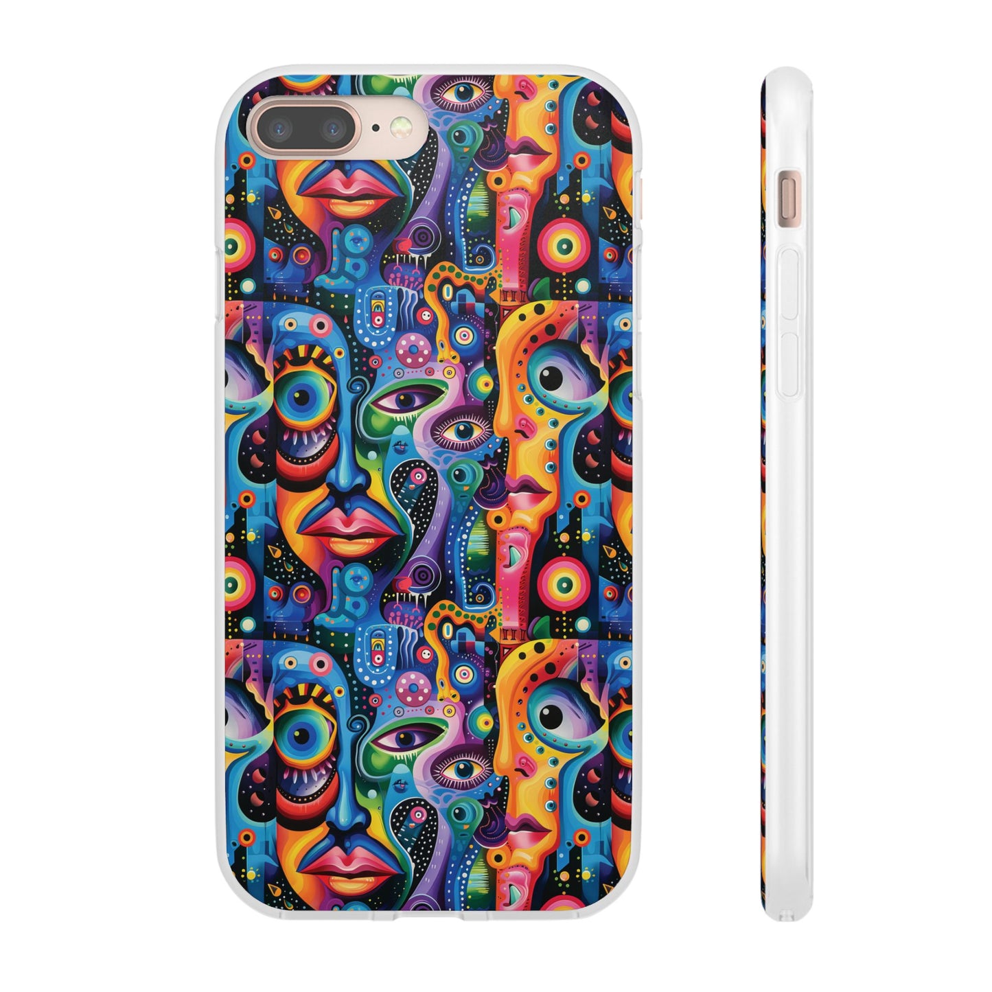 Psychedelic Visions Flexi iPhone and Samsung Case - Colorful Abstract Design.