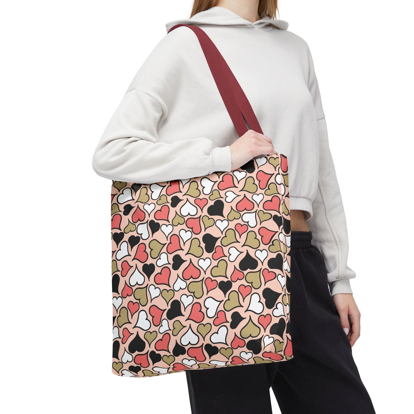 Heart Patterned Tote Bag - Cute & Stylish Carryall for Every Occasion