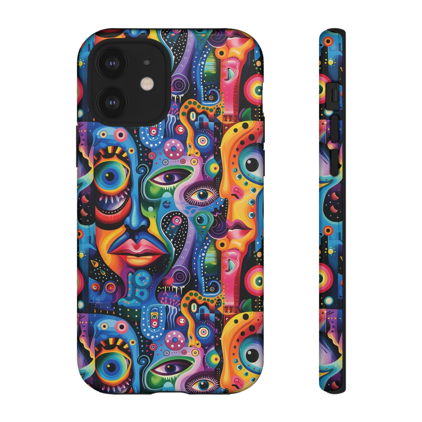 Psychedelic Visions Colorful Art iPhone Case - Tough Cases with Vibrant Abstract Design