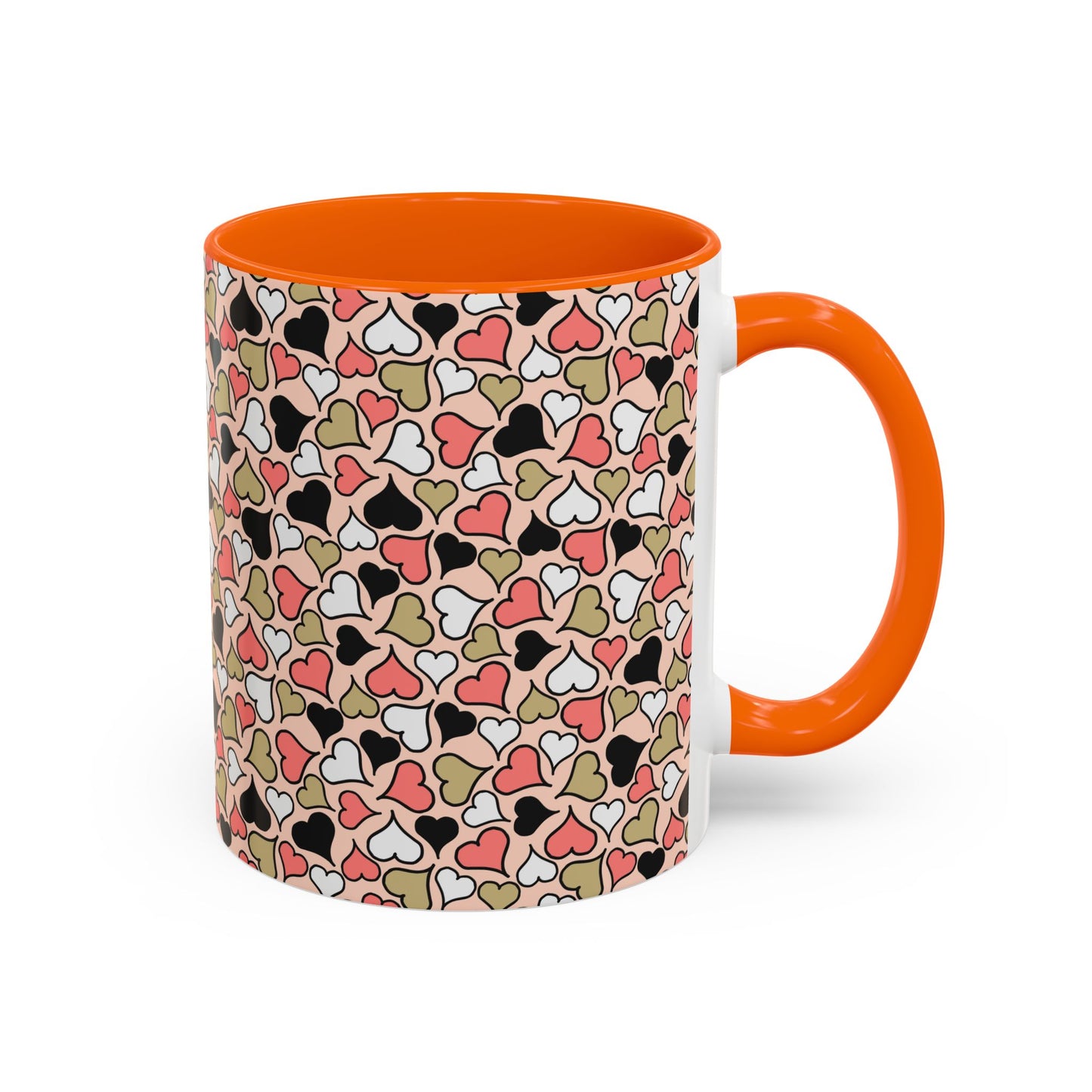 Colorful Heart Pattern Coffee Mug - Perfect Gift for Love & Friendship