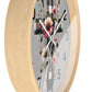 Floral Cross Wall Clock - Elegant Decor for Faith & Home