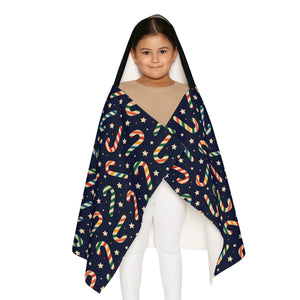 Candy Cane Dreams Snuggle Youth Hooded Towel