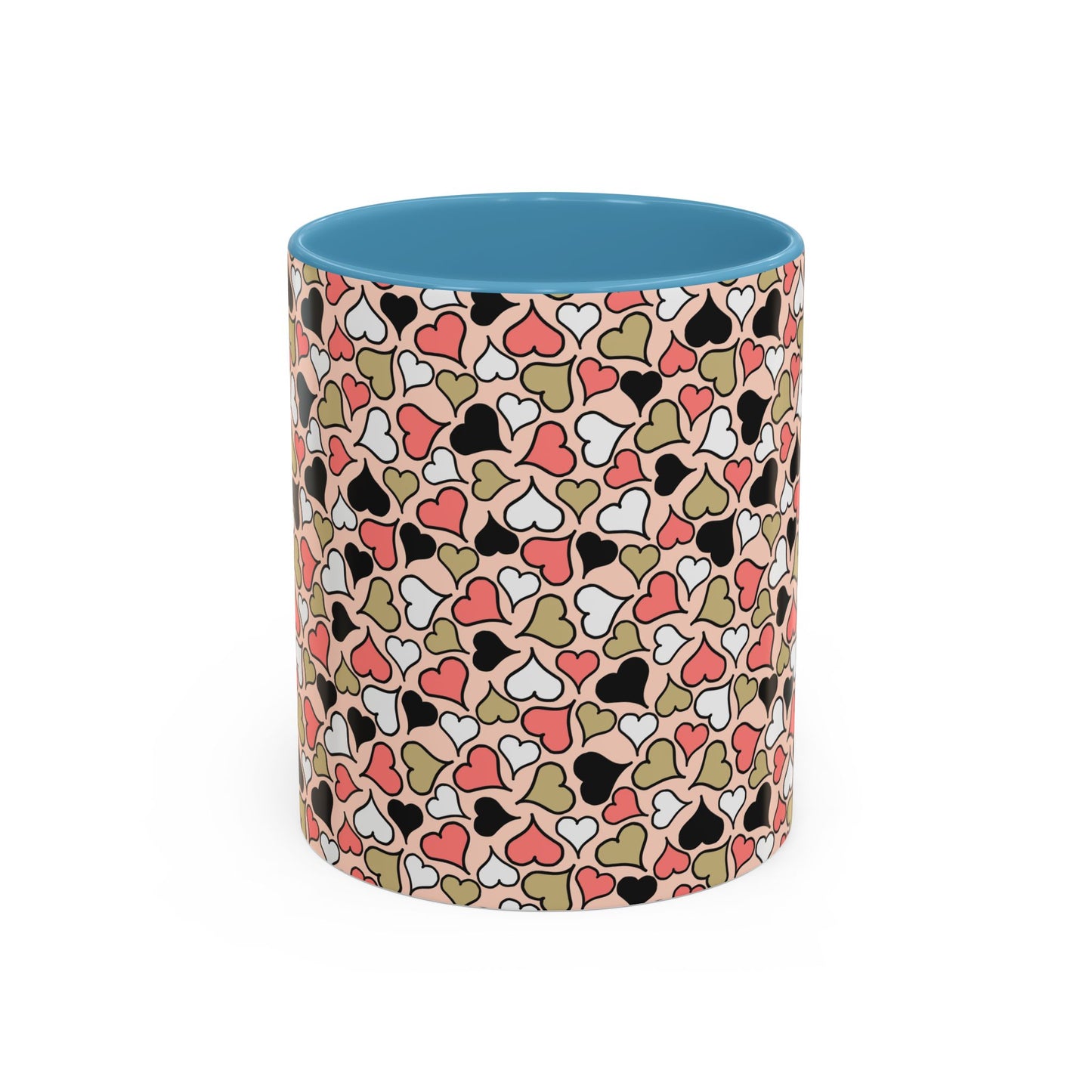 Colorful Heart Pattern Coffee Mug - Perfect Gift for Love & Friendship