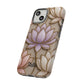 Personalized Lotus Floral Stained Glass Effect Tough Phone Case