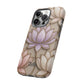 Personalized Lotus Floral Stained Glass Effect Tough Phone Case