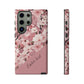 Personalized Cherry Blossom Tough Phone Case — Pink Floral Protective Case for Samsung & Google