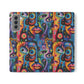 Psychedelic Visions Vibrant Art Flip iPhone and Samsung Phone Case - Colorful Faces Design for Phone Protection