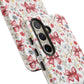 Personalized Rosette Coquette Phone Case - Custom Name/Message 'I Am Stronger Than The Storm' Floral Bow Protective Case
