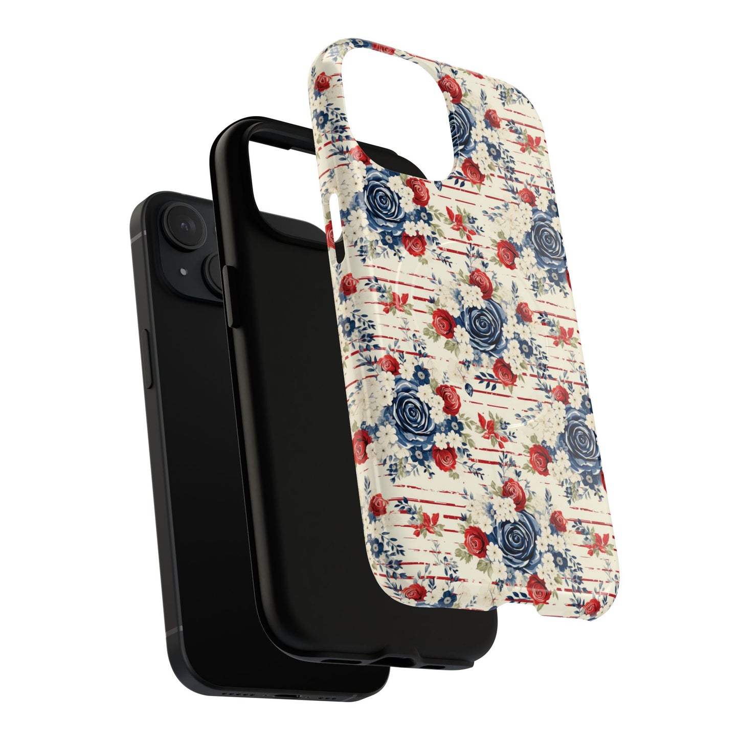 Rose & Glory Tough iPhone Magnetic Case, Vibrant Protective Cover, Stylish Gift for Her, Floral Design, iPhone Accessories, Anniversary Gift