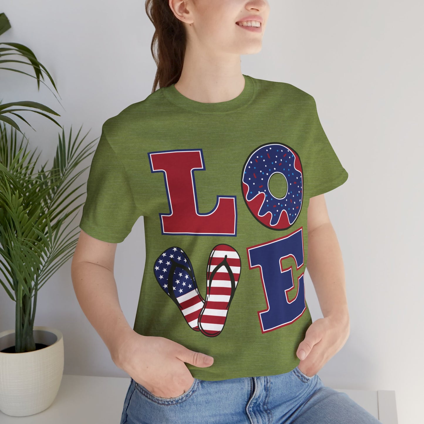 Patriotic Love Unisex Jersey Short Sleeve Tee