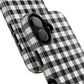 Black and White Gingham Phone Case, Tough Magnetic Cases, Stylish Phone Cover, Gift for Her, Trendy Phone Accessory, Checkered Print