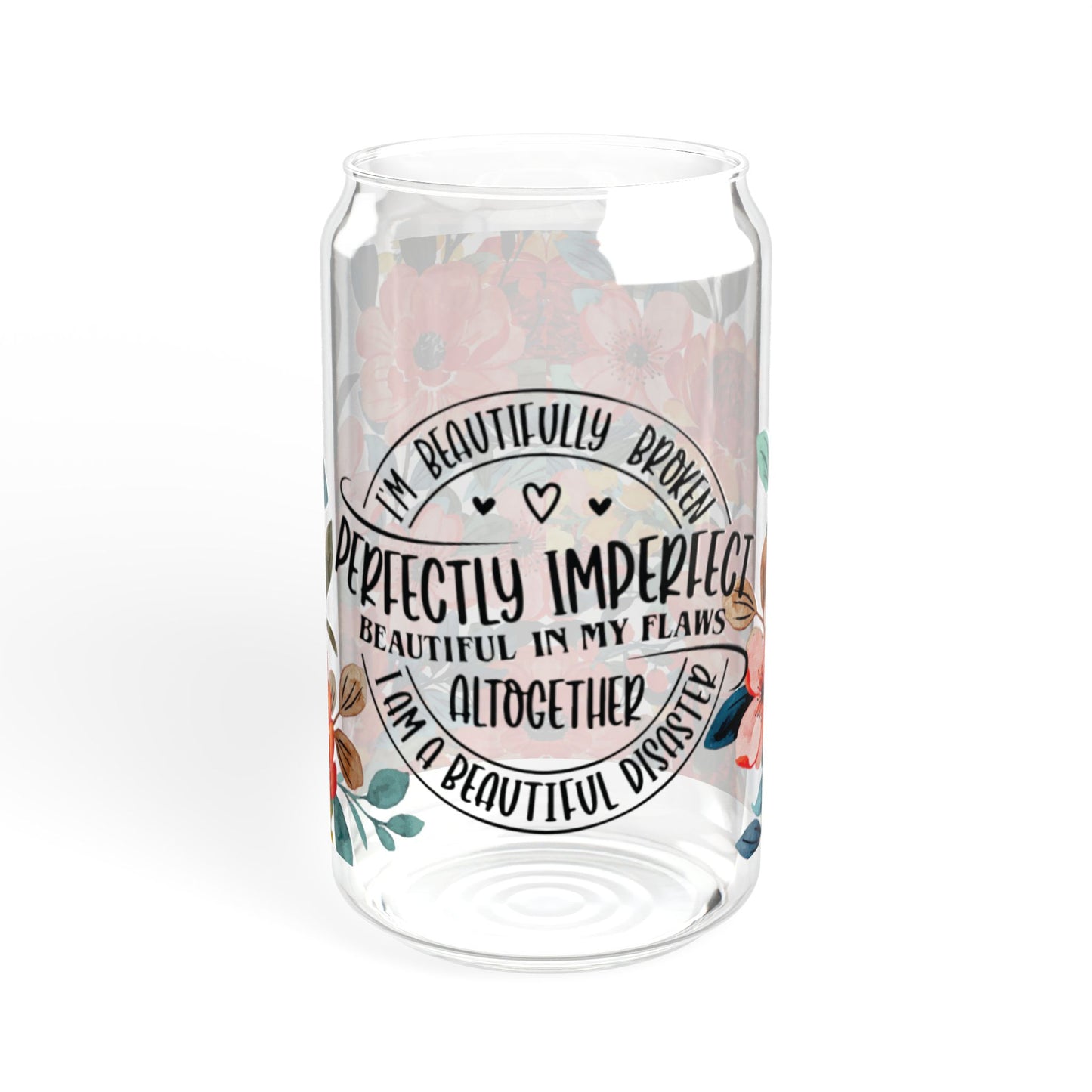 Perfectly Imperfect Sipper Glass, 16oz