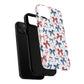 Patriotic Coquette Tough iPhone Magnetic Case, Stylish Gift for Her, Summer Celebrations, Cute Bow Design