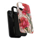 Stained Glass Effect Carnation Floral Tough Phone Case – Pink Vintage Botanical Protective Cover