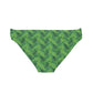 Green Tropical Bliss Loop Tie Side Bikini Bottom (AOP)