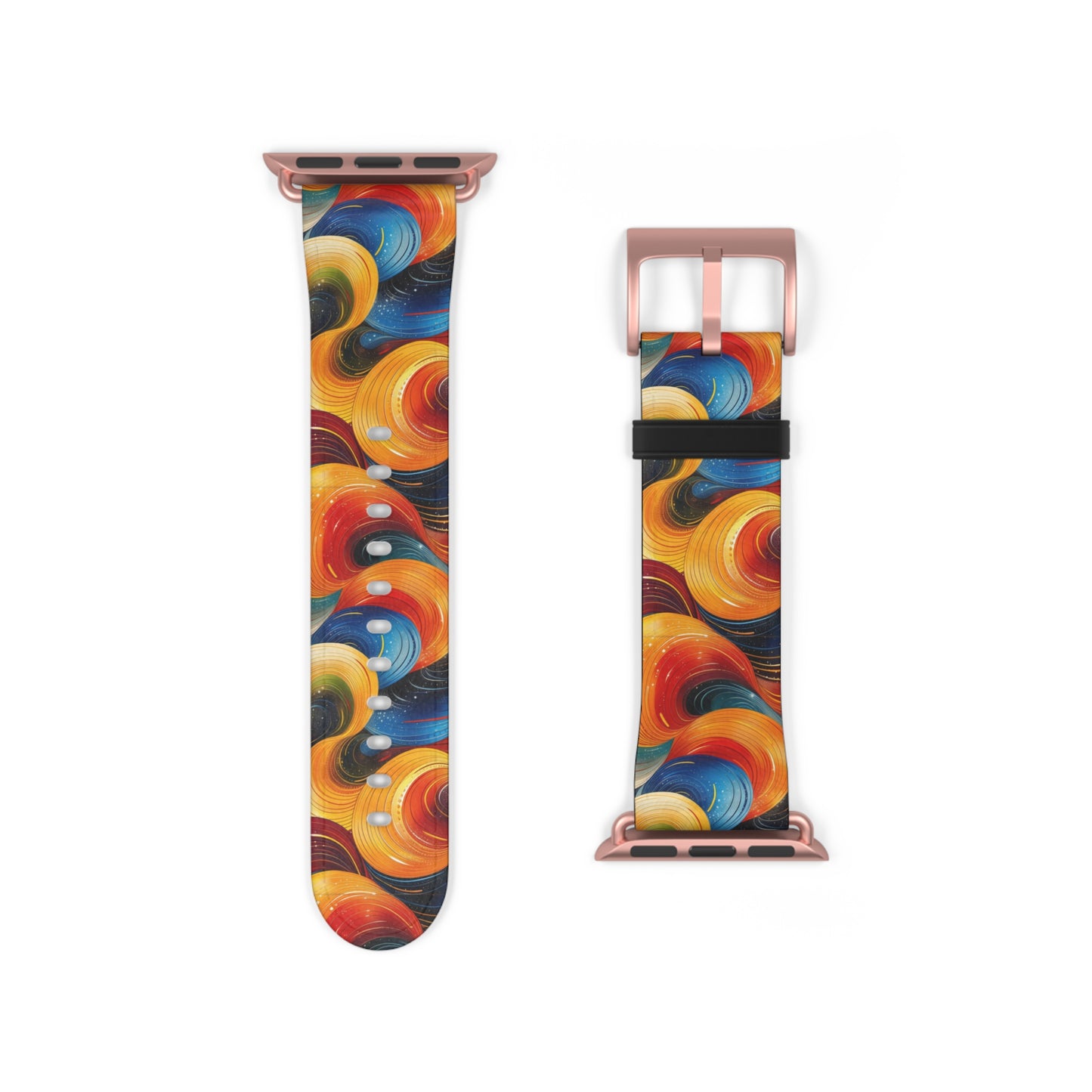 Cosmic Swirl Vibrant Art Watch Band - Colorful Abstract Design for Apple Watch.