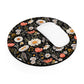 Blossom Elegance: Noir Garden Mouse Pad - Stylish Desk Accessory for Home and Office