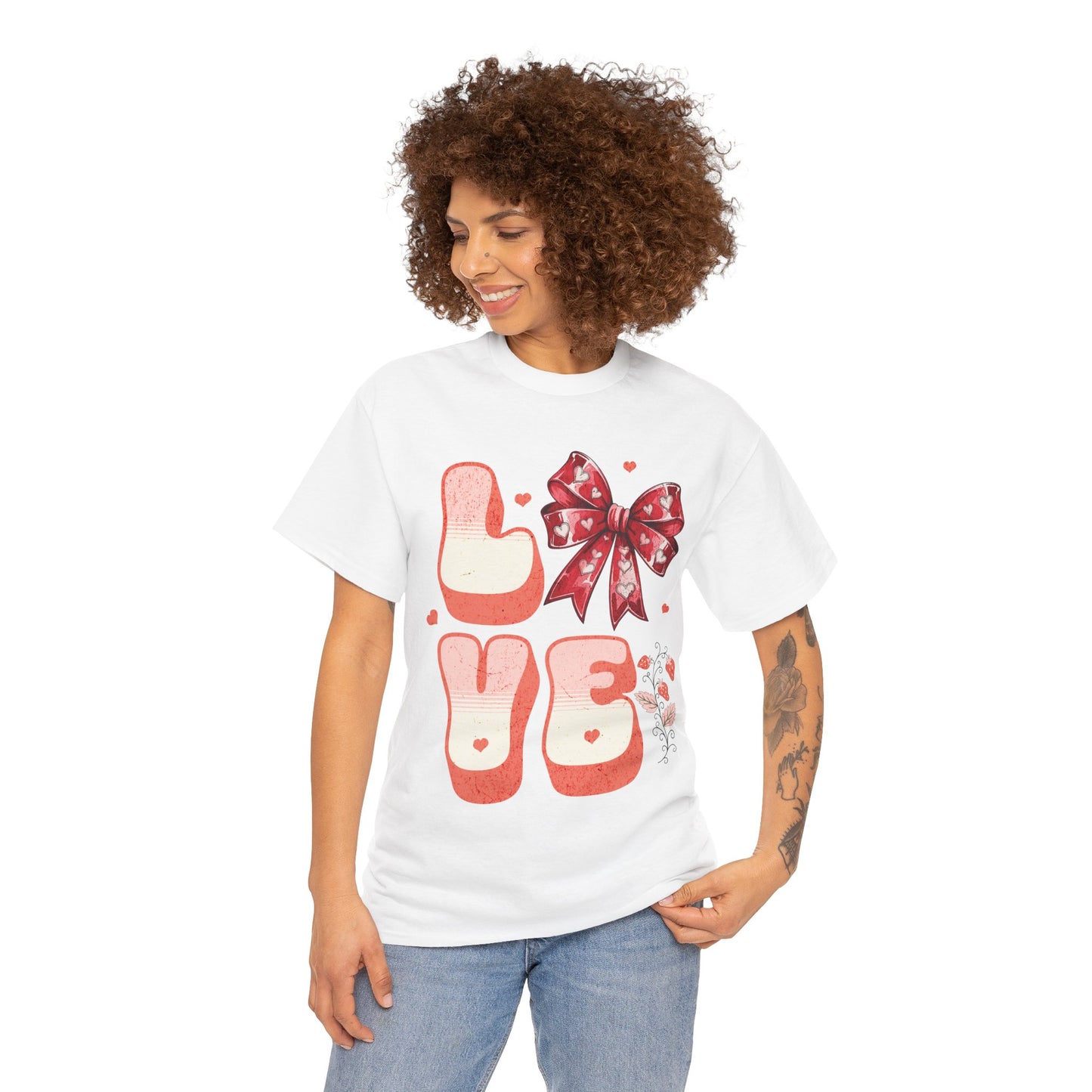 LOVE Charm Coquette Unisex Heavy Gildan Cotton Tee.