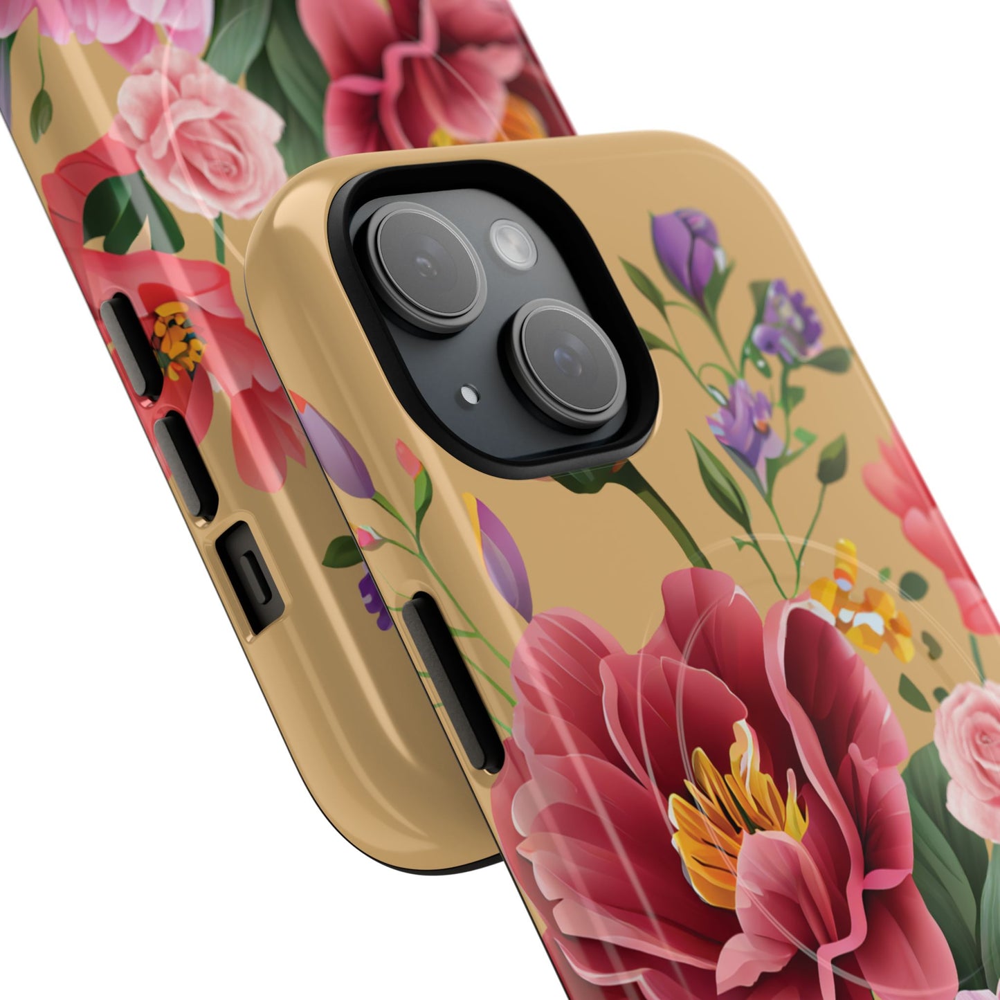 Sunset Botanica Tough iPhone Magnetic Case, Gifts for Her, MagSafe® iPhone® Tough Case, iPhone 13, 14, iPhone 15, iPhone 16, 17, Pro, Pro Max, Plus.