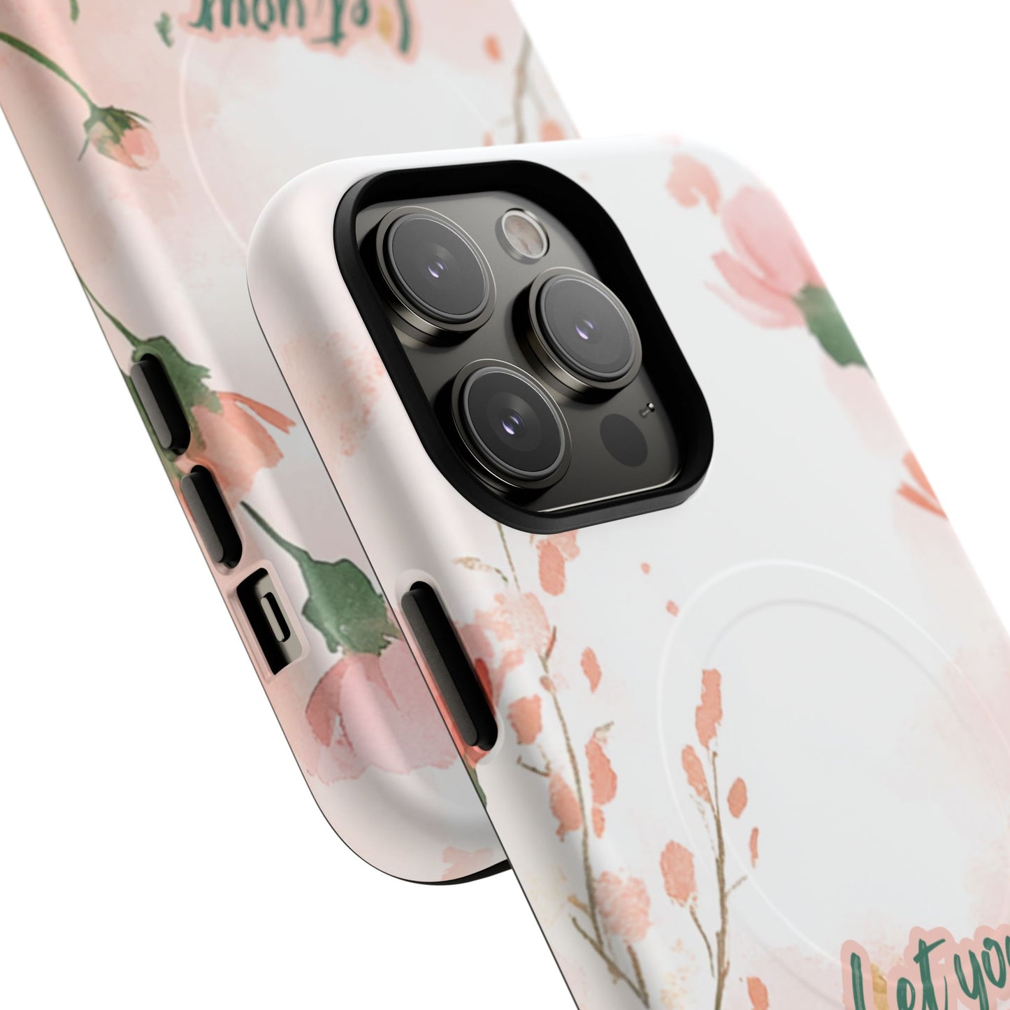 Let your Light Shine Matthew 5:16, Inspirational Gift, Tough iPhone Magnetic Case Scripture, Floral Bible Verse, MagSafe® iPhone® Tough Case, iPhone 14, iPhone 15, iPhone 16, Pro, Pro Max, Plus.