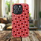 Crimson Gridlock Tough iPhone Magnetic Cases, Durable iPhone Accessories, Gift for Tech Lovers, Modern Design