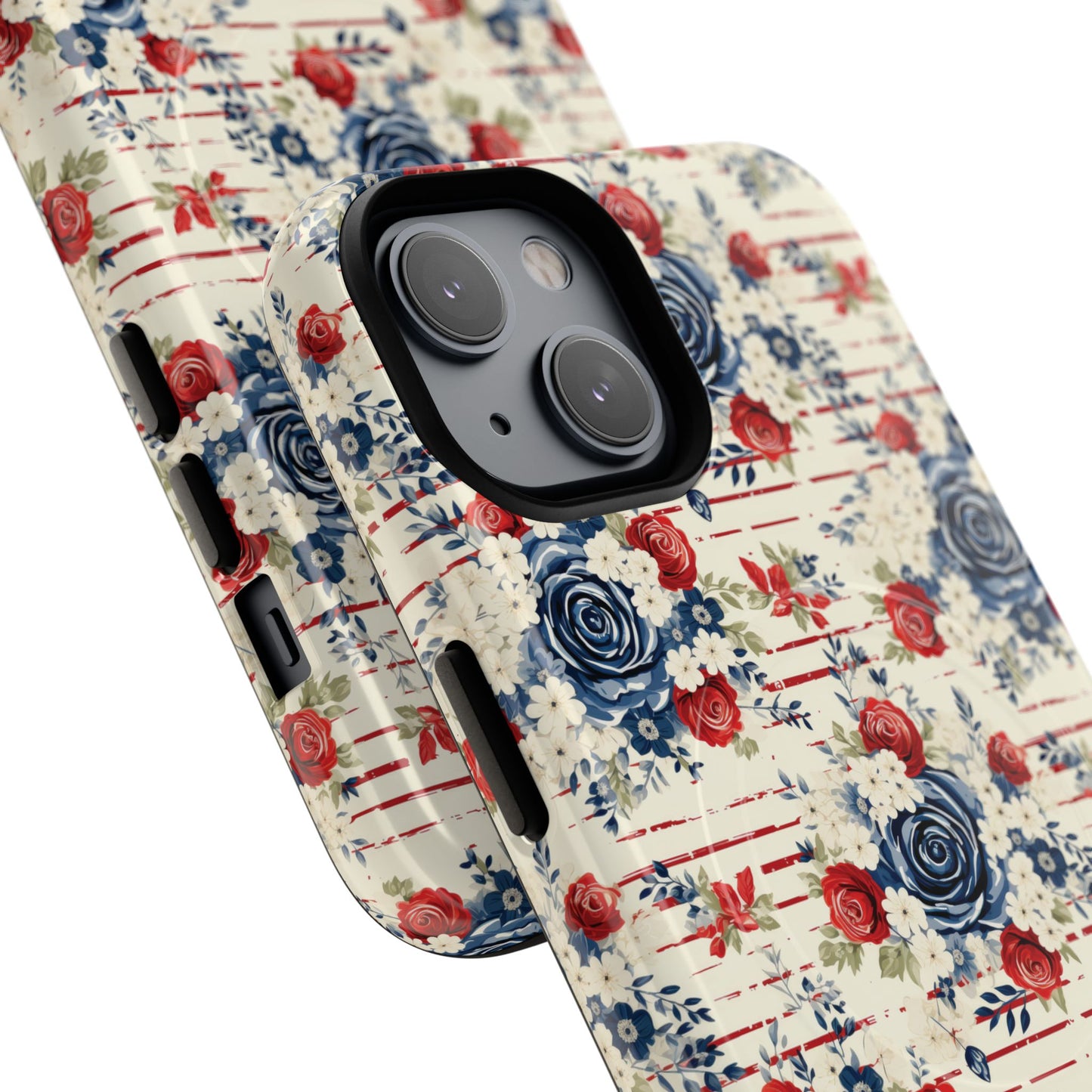 Rose & Glory Tough iPhone Magnetic Case, Vibrant Protective Cover, Stylish Gift for Her, Floral Design, iPhone Accessories, Anniversary Gift