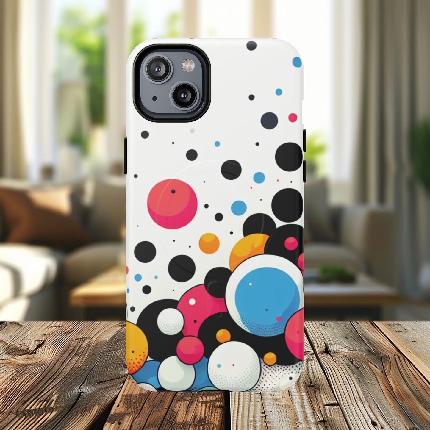 Vibrant Bubble Bloom Galaxy Magnetic iPhone Cases, Artistic Protection for Your Device, Gift for Tech Lovers, Colorful Designs, Unique iPhone Accessories
