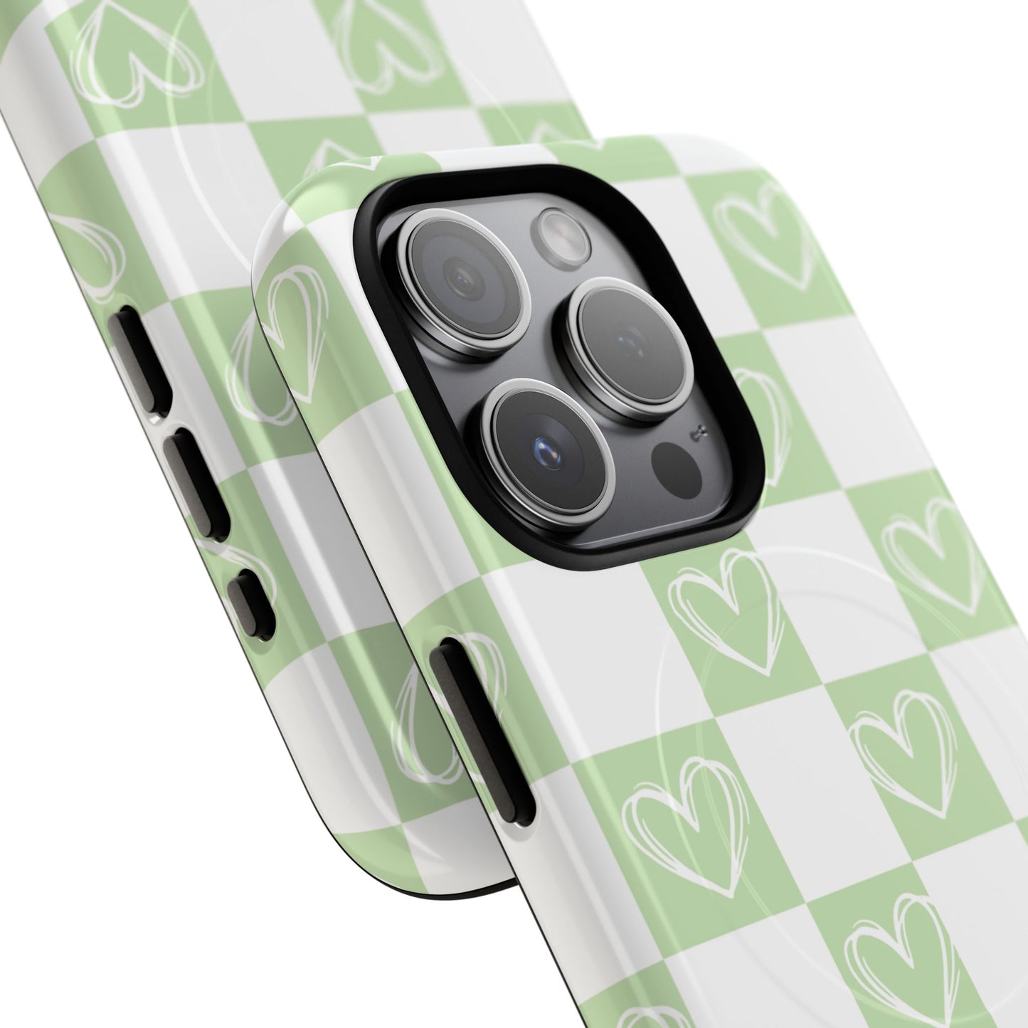 Personalized Chic Heart Pattern iPhone Case | Tough Magnetic Cases, Stylish iPhone Protection, Gift for Her, Trendy Accessories, Everyday Use