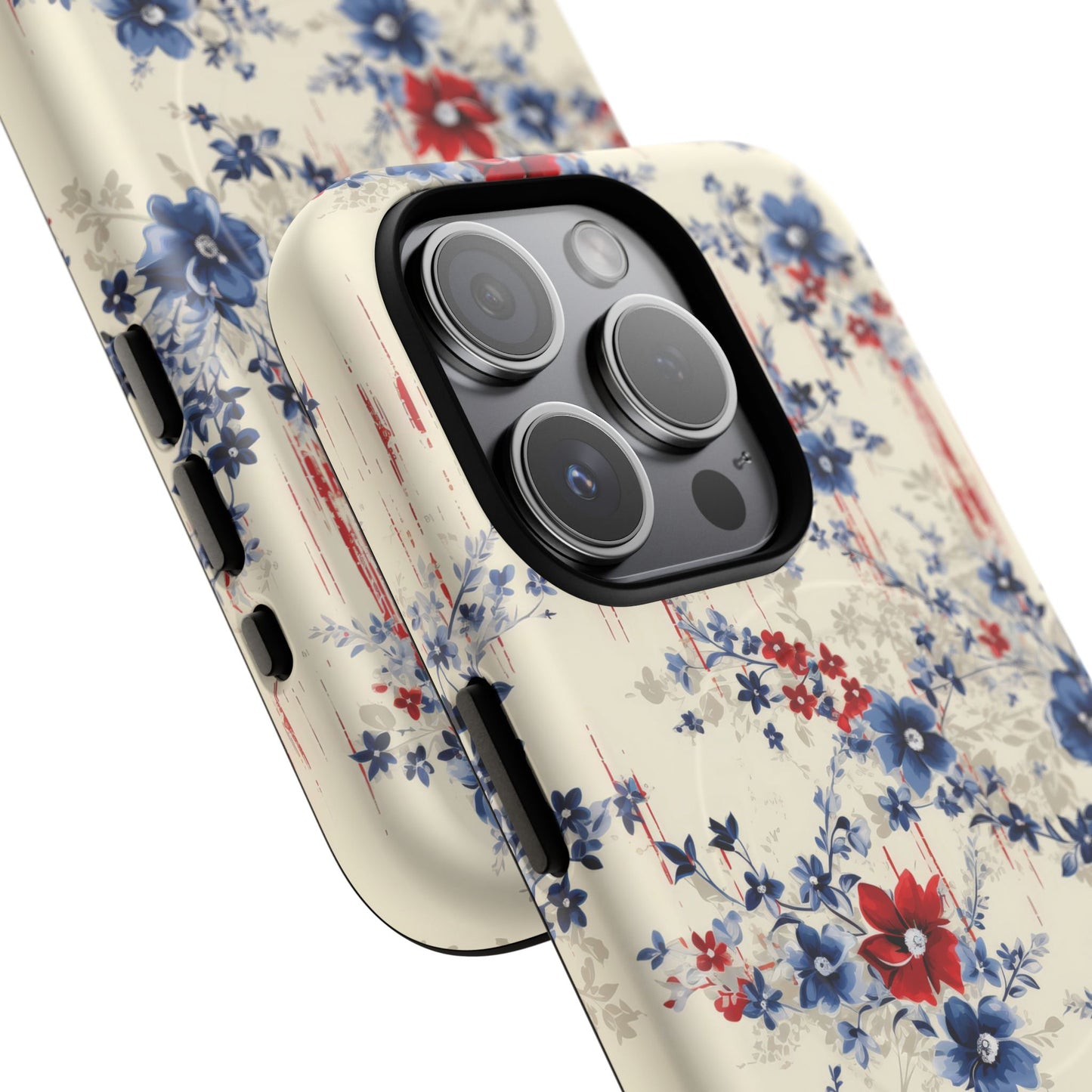 Americana Blossom Drift Tough Magnetic iPhone Case - Durable, Chic, Personalized for Floral Lovers, Gift for Her, Spring Style, iPhone Accessories