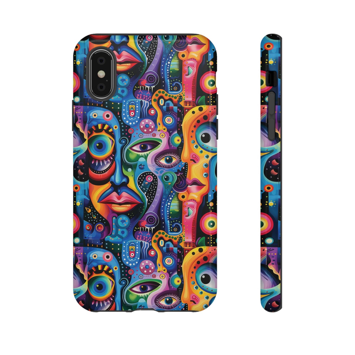 Psychedelic Visions Colorful Art iPhone Case - Tough Cases with Vibrant Abstract Design