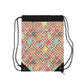 Composition Brown Doodle Daydream Book Inspired Colorful ABC Drawstring Bag | Personalized College Ruled Tote | Kids School Gear | Fun Gym Sack | Back to School Accessory