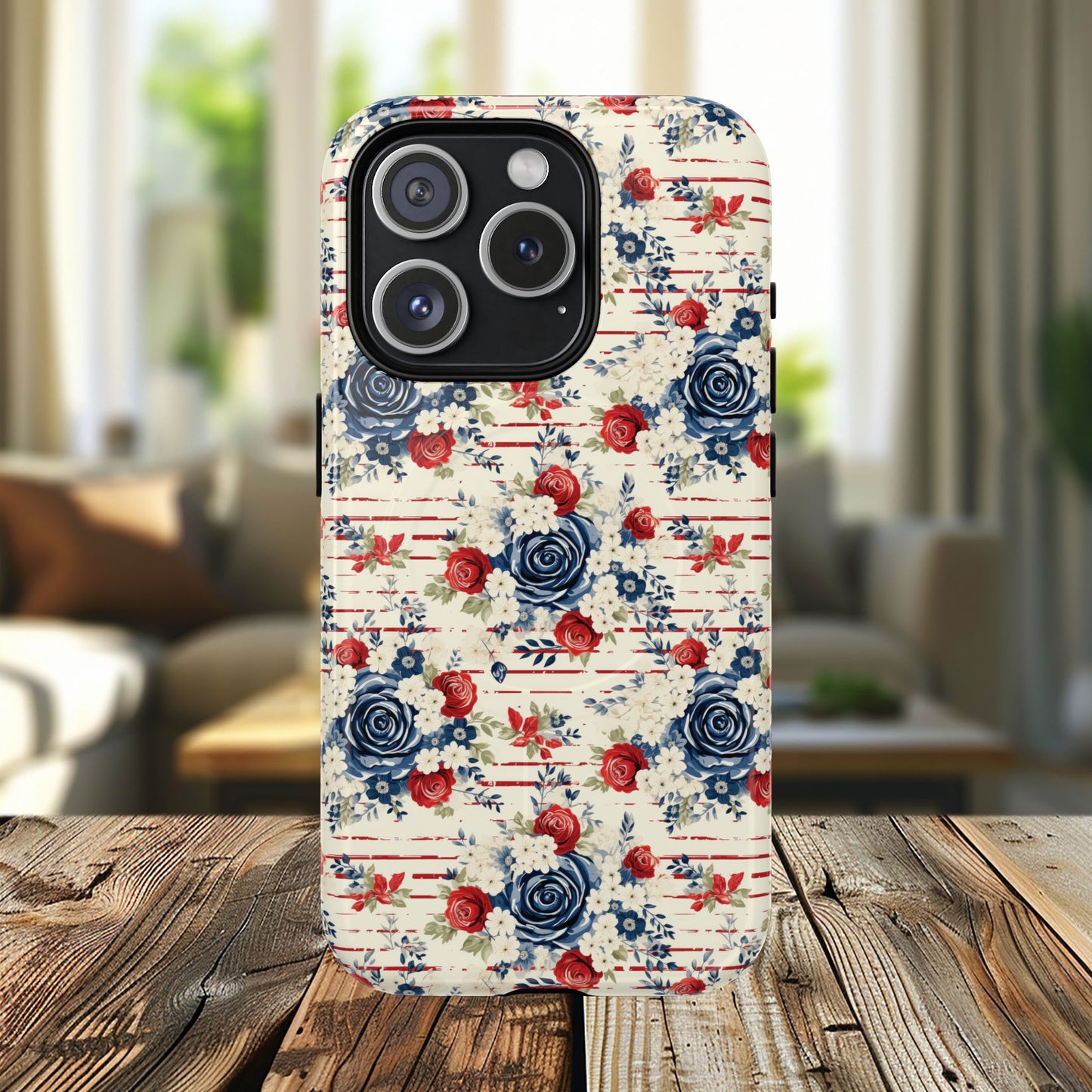 Rose & Glory Tough iPhone Magnetic Case, Vibrant Protective Cover, Stylish Gift for Her, Floral Design, iPhone Accessories, Anniversary Gift