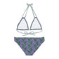 Purple Tropical Bliss Strappy Bikini Set (AOP)- (PY)